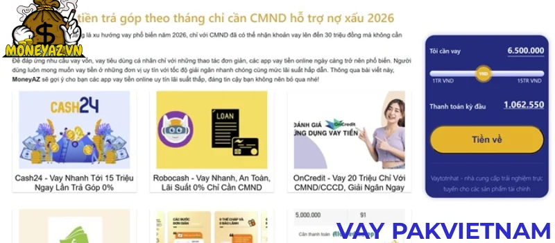 vay tiền pakvietnam